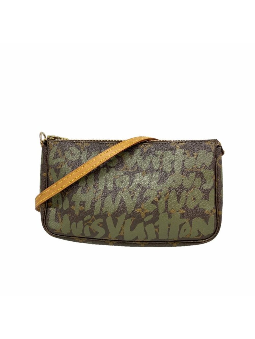 Louis Vuitton Pouch Monogram Graffiti Pochette Accessoires Brown Khaki